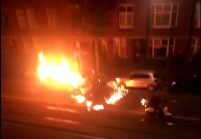 video brand politieauto amsterdam